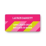Vibrant Stripes -- Kids Return Address Labels