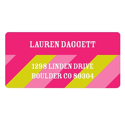 Vibrant Stripes -- Kids Return Address Labels
