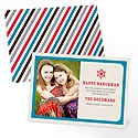 Seasonal Stripes -- Happy Hanukkah Cards