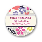 Monogram Blossoms -- Flower Address Labels