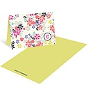 Monogram Blossoms -- Floral thank you Cards