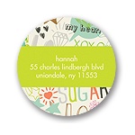 Doodle Charm -- Round Return Address Labels
