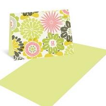 Retro Monogram Wallpaper -- Retro thank you Cards