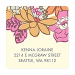 Bordered Blossoms -- Vintage Address Labels