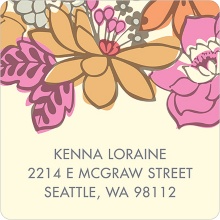 Bordered Blossoms -- Vintage Address Labels