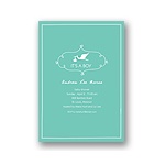 Special Delivery -- Boy Stork Baby Shower Invitations