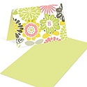 Retro Flowers -- Monogram Notelettes