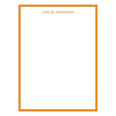 Vertical Bold Border -- Personalized Stationery
