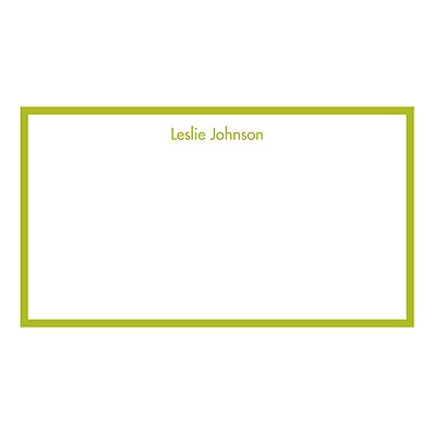 Horizontal Bold Border -- Personalized Note Cards