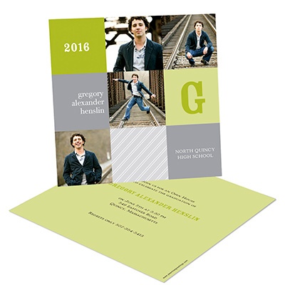 Modern Blocks -- Graduation Photo Invitations