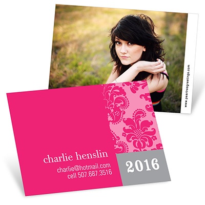 THE GOLDEN TICKET -- BOY PHOTO BIRTH ANNOUNCEMENT, 2in. x 4in. Folded Holiday Card