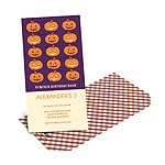 Line-up of Pumpkins -- Halloween Birthday Invitations