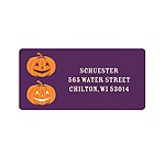 Dual Pumpkins in Purple -- Halloween Address Labels
