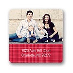 Christmas Criss Cross -- Photo Address Labels
