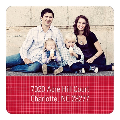 Christmas Criss Cross -- Photo Address Labels
