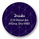 Starry and Bright -- Round Christmas Address Labels