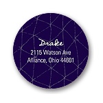 Starry and Bright -- Round Christmas Address Labels