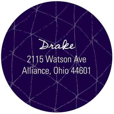 Starry and Bright -- Round Christmas Address Labels