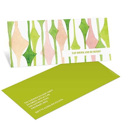 Watercolor Pattern -- Holiday Party Invites