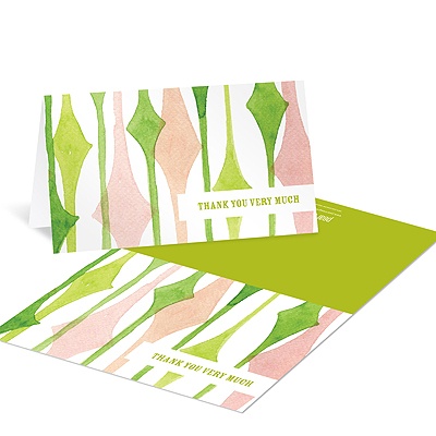 Watercolor Pattern -- Thank You Christmas Cards