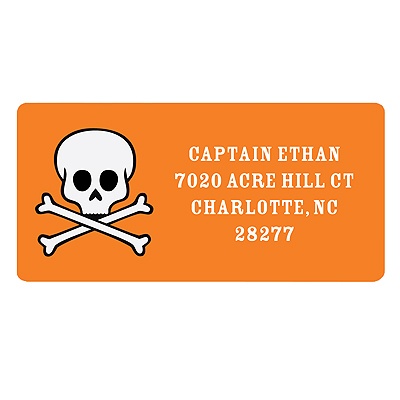 Skull Delivery -- Halloween Address Labels