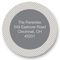 Circled Stripes -- Personalized Round Address Labels