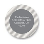 Circled Stripes -- Personalized Round Address Labels