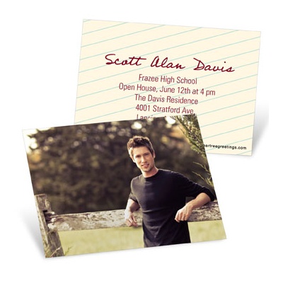 THE GOLDEN TICKET -- BOY PHOTO BIRTH ANNOUNCEMENT, 2in. x 4in. Folded Holiday Card