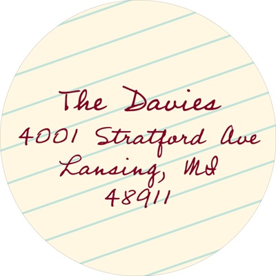 Taking Notes -- Round Address Labels