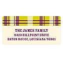Purple Plaid -- Halloween Address Labels