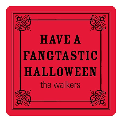 Simple Halloween Greeting -- Personalized Stickers