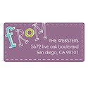 Hand-Drawn Greeting -- Family Address Labels
