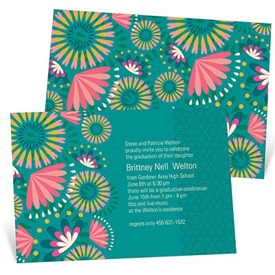 Hawaiian Celebration -- Luau Graduation Invitations