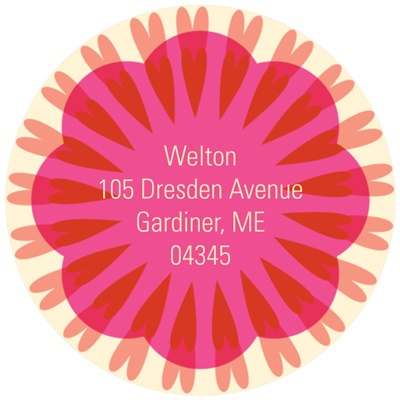 Swirling Medallion -- Colorful Address Labels