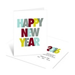 Dotted New Year Cheer -- Personalized Business Holiday Cards