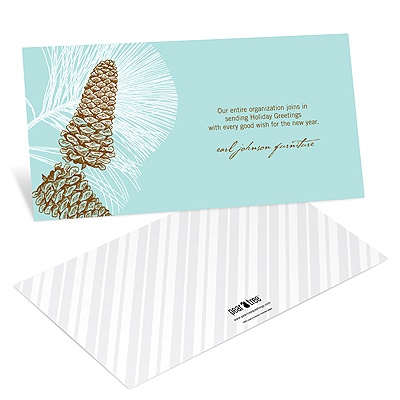 Perfect Pine Cones -- Personalized Christmas Business Cards