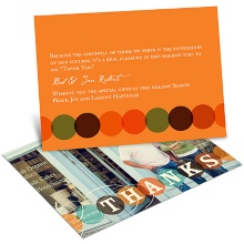 Flowing Polka Dots -- Thanksgiving Business Greeting Cards