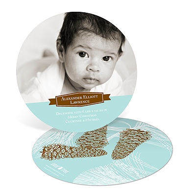 Round the Evergreen -- Winter Birth Announcements