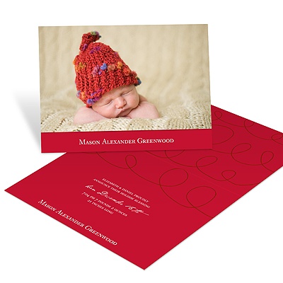 Modern Pattern Mix -- Holiday Birth Announcements
