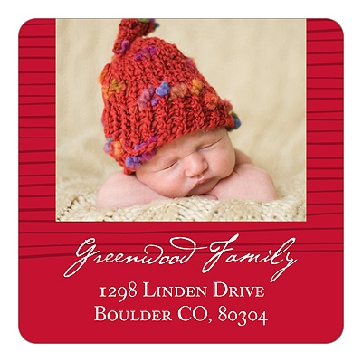 Modern Photo Pattern -- Christmas Return Address Labels