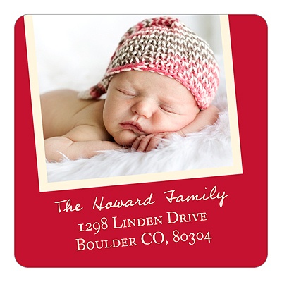 Christmas Brings Baby -- Photo Address Labels
