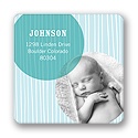 Winter Delivery for Baby Boys --  Photo Return Address Labels