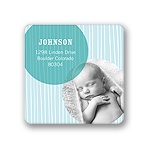 Winter Delivery for Baby Boys --  Photo Return Address Labels