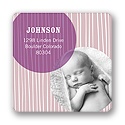 Winter Delivery for Baby Girls -- Personalized Photo Address Labels