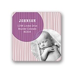 Winter Delivery for Baby Girls -- Personalized Photo Address Labels