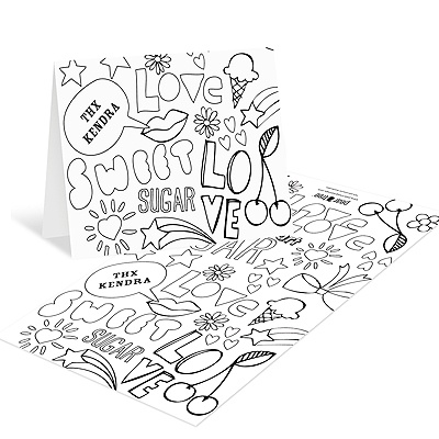 Playful Doodles -- Kids Coloring Cards