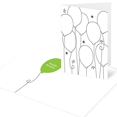 Bursting Balloons -- Coloring Birthday Cards