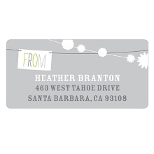 Strung with Bliss -- Save the Date Return Address Labels