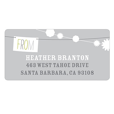 Strung with Bliss -- Save the Date Return Address Labels