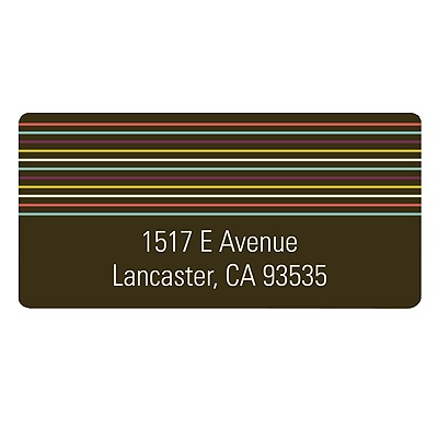 Strung Along Stripes -- Retro Address Labels